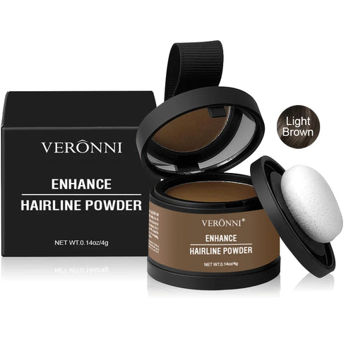 Instant Black Root Touch-Up and Natural Hairline Shadow Filler – Waterproof, Long-Lasting, Easy-to-Apply Powder Formula for Hair Coverage and Density Enhancement – 1 Full-Size Unit