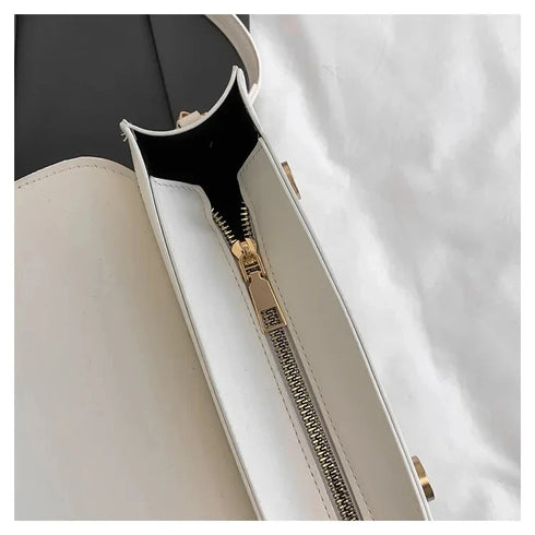 Unisex Small Square PU Leather Crossbody Bag – Versatile Single Shoulder Satchel for Spring 2025