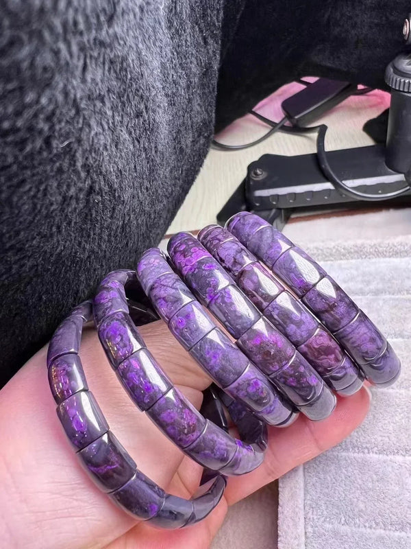 Natural Sugilite Beads Bracelet – Magnetic Field Energy Jewelry