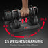Space-Saving Adjustable Dumbbell Set - Quick Adjustment, Non-Slip Handle, 5 Weight Settings