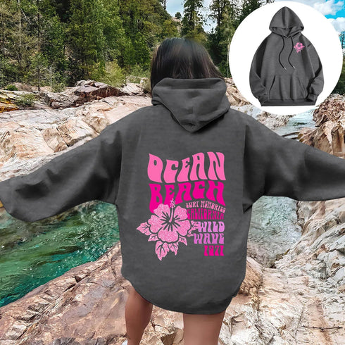 Fleece-Lined Long Sleeve Sweatshirt for Fall and Winter Streetwear, Casual Loose Fit Pullover for Layering and Everyday Comfort