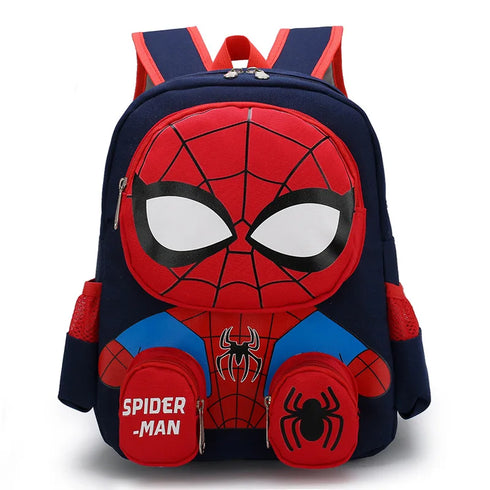 Disney Spiderman 3D Backpack – Superhero School Bag for Kids in Kindergarten and Travel