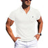 New Men's Elastic Polo Shirt-Summer Turn Down Collar Top