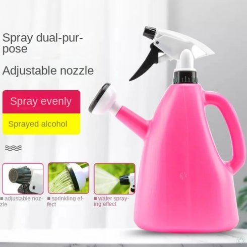 1L Adjustable Pressure Plastic Watering Can - Garden Plant Sprayer
