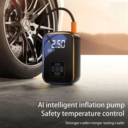 Portable Wireless Electric Tire Inflator for Cars - Cordless Air Pump for Car Tires