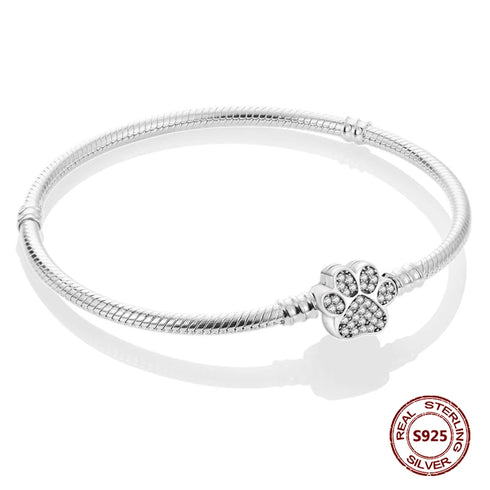 925 Sterling Silver Heart Charm Bracelet with AAA Zircon – Trendy and Elegant Jewelry for Women, Perfect for Parties & Special Occasions