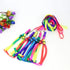 Rainbow Pet Collar Harness & Leash Set – Colorful Soft and Durable Nylon Walking Harness