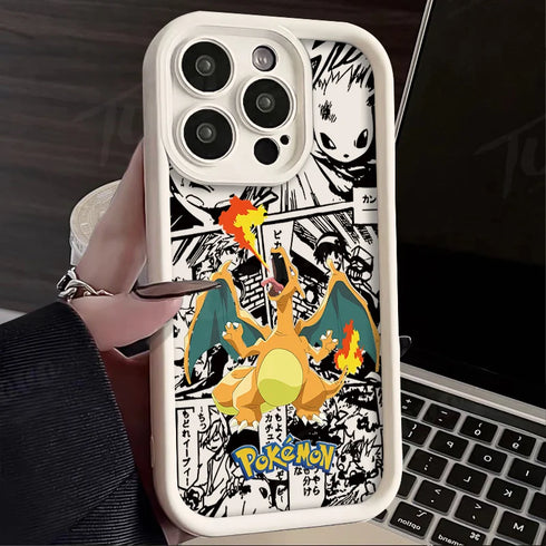 Pokemon Psyduck Meowth Phone Case For iPhone 14 15 Pro Max 13 12 11 X XS XR 7 8 Plus SE 2020 Soft Silicone Shockproof Cover