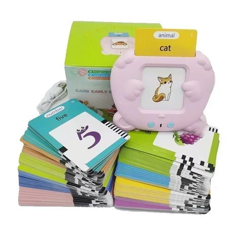 Interactive Kids Learning Machine with Talking Flash Cards - Multilingual Educational Toy for Ages 3-12, Rechargeable Audio Book