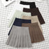 Women's Korean-Style High Waist Pleated Mini Skirt - Slim Fit A-Line Preppy Skirt for All Seasons
