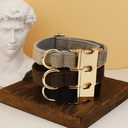 Luxury Personalized Dog Collar - Harness & Leash Set with Custom Logo & Detachable Bow Tie