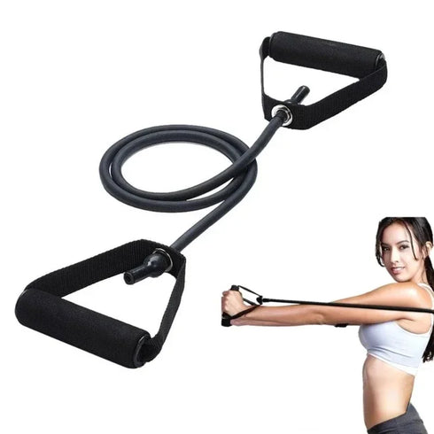 3 Levels Resistance Yoga Bands with Handles – Elastic Pull Rope Bands for Home and Gym Workouts