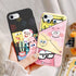 Funny Cartoon Phone Case for iPhone SE, 8, 7, 6 Series - Silicone TPU Phone Cover