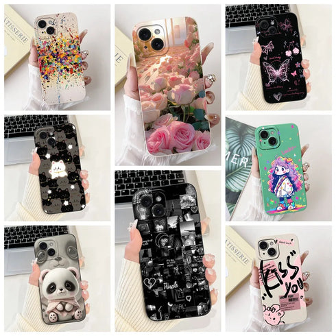 Jueeboy Protective Soft Silicone Phone Case – Cute and Artistic Designs for iPhone 14 Series