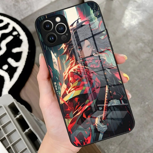 Glass Design Cove- Anime Demon Slayer Phone Case For IPhone