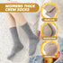 5 Pairs Merino Wool Knee-High Socks for Men & Women - Cashmere Blend, Thick Warm Knit Boot Socks for Winter