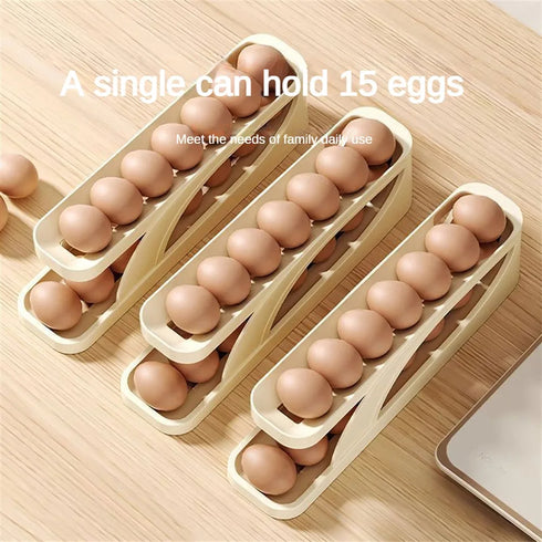 New Rotating 30-Grids Egg Storage Box – 3-Tier Space-Saving Organizer