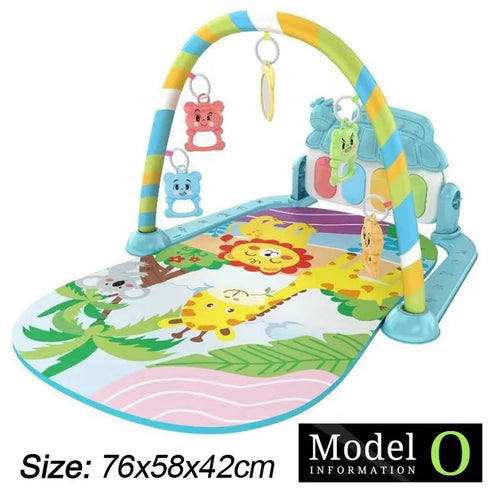 Kick and Play Piano Tummy Time Mat – Multi-Stage Baby Gym with Music & Lights