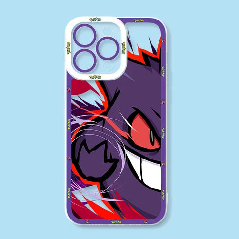 Luxury Pokemon Silicone Case for iPhone 15, 14, 13, 12, 11 Pro Max, XR, XS, X, 8, 7, SE