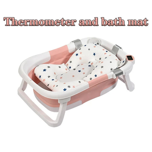 Thermosensitive Antibacterial Folding Baby Bathtub – Portable & Multi-Functional