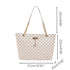 Large Capacity Soft PU Leather Tote Bag for Women – Geometric Texture Casual Shoulder Handbag