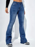 Women's High-Waisted Vintage Flare Jeans – Classic Fit with Bleached Finish