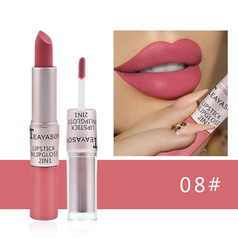 Matte Pink Velvet Lipstick – Moisturizing, Long-Lasting, 3-Year Shelf Life
