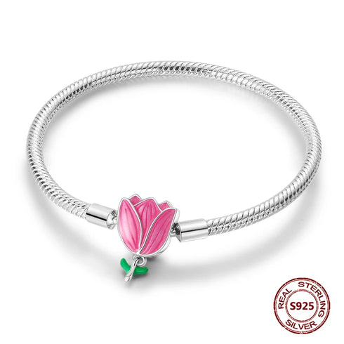 925 Sterling Silver Heart Charm Bracelet with AAA Zircon – Trendy and Elegant Jewelry for Women, Perfect for Parties & Special Occasions