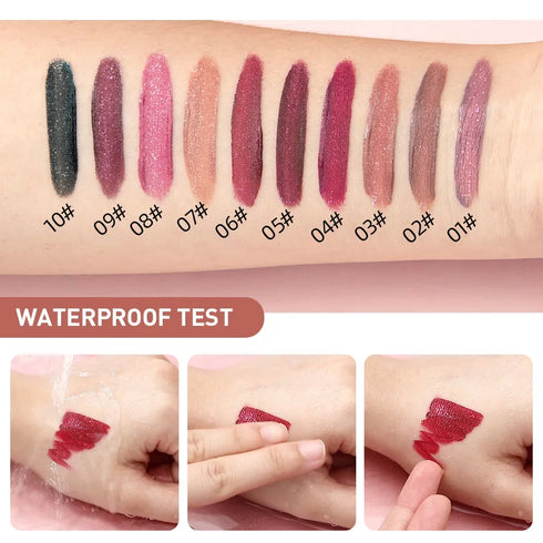 QIBEST Diamond Glitter Liquid Lipstick – Long-Lasting, Moisturizing & Waterproof Shimmer Lip Gloss