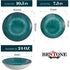 12-Piece Green Marble Porcelain Dinnerware Set – Plates and Bowls for 4, Premium Round Kitchen Dish Set, Microwave & Dishwasher Safe