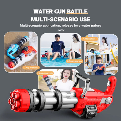 New Large Electric Water Gun Toy - High Pressure Automatic Spray for Kids and Adults