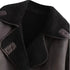Women’s Faux Leather Jacket – Winter Warm Plush Coat with Wool Blends & Turn-Down Collar