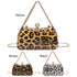 VKTECH Women's Rhinestone Leopard Evening Bag – Elegant Chain Crossbody Clutch for Weddings, Parties, and Formal Events