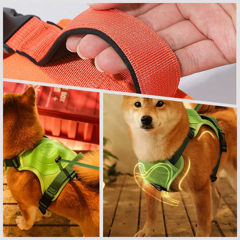 2 in 1 No Pull Dog Harness with Retractable Leash - Adjustable Breathable Dog Vest