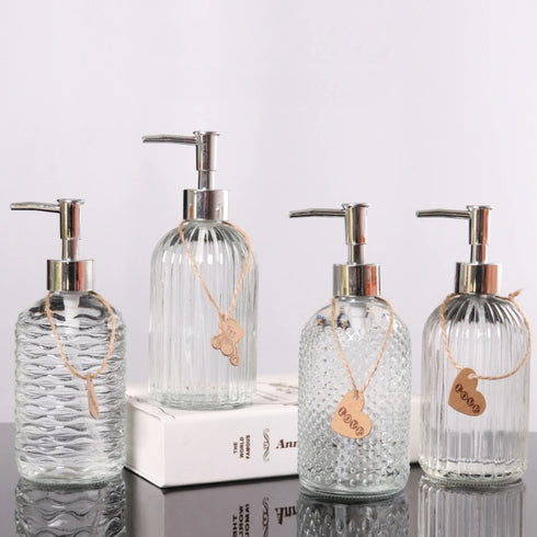 500ml Luxury Glass Hand Wash Dispenser for Elegant Home Decor