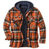 Men’s Hooded Plaid Parka Jacket | Full Sleeve Casual Zipper Coat for Autumn & Winter