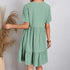 Womens Short Sleeve Mini Ruffle  Casual Comfortable Summer Dress