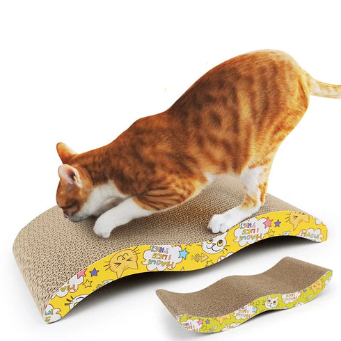 Cat Scratcher Toy - Corrugated Scratching Board for Sharpening Claws and Scratching