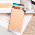 Aluminum Alloy Credit Card Holder Anti-magnetic Automatic RFID Card Case Pop Up Anti-theft Wallet ID Card Protector Purse