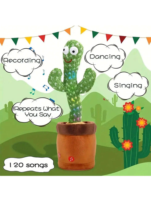 Dancing Talking Cactus Toys For Baby Boys And Girls- Singing Mimicking Recording Repeating