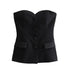 TRAF Summer Collection Women's Elegant Sleeveless Tube Tops and Camis – Backless Corset-Style Tank Tops in Classic Black and White, Casual and Sexy Fit for Middle-Aged Women