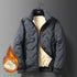 Men’s Autumn Winter Fleece-Lined Jacket | Warm Cotton-Padded Plus Size Casual Loose-Fit Coat