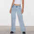 Women's Vintage Wide-Leg Denim Jeans – Low-Waist Loose-Fit Summer Pants