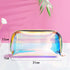 PVC Waterproof Transparent Cosmetic Bag Wash Toiletry Makeup Bag Organizer Female Girls Laser Color Zipper Make Up Beauty Case