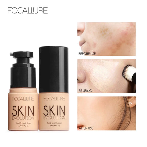 Full Coverage Liquid Foundation Cream - Oil-Control, Moisturizing, Waterproof, Sunblock Makeup Base - Lightweight, Hydrating Formula for Smooth and Radiant Skin