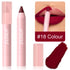 DUNUF 18-Color Waterproof Lipstick Pencil – Smudge-Proof Matte Lip Liner & Full Coverage Lipstick for Bold & Defined Lips