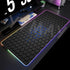 Large RGB Mouse Pad- XXL Geometric Desk Pad-LED Gaming Mouse Pad