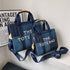 Y2K Patchwork Denim Tote – Designer Letters Shoulder & Crossbody Bag