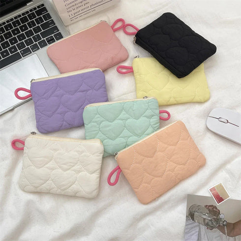 New Cute Candy Color Coin Purses Small Canvas Coin Wallet Lady Girls Earphone Coin Key Money Storage Bag Zipper Pouch