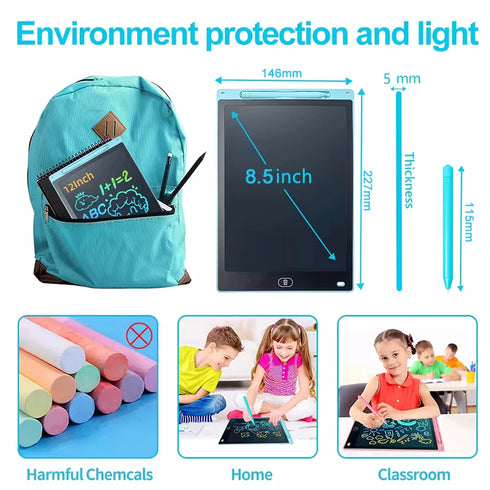 8.5-Inch Colorful LCD Drawing Tablet - Handwriting Board & Educational Sketchpad for Kids, Gift for 6-12 Years